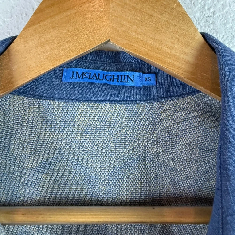 Perfect like new J.McLaughlin Bryony Dress In Mod Squad 3/4 Sleeve Blue - Picture 8 of 12